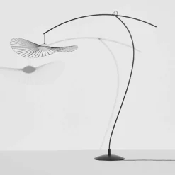 Petite Friture Vertigo Nova golvlampa, svart - vitt glas