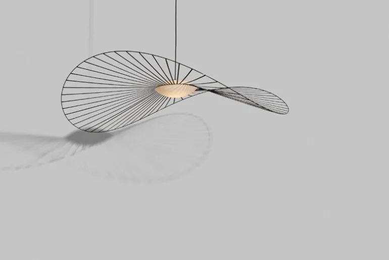 Petite Friture Vertigo Nova pendellampa, 190 cm, svart - vitt glas