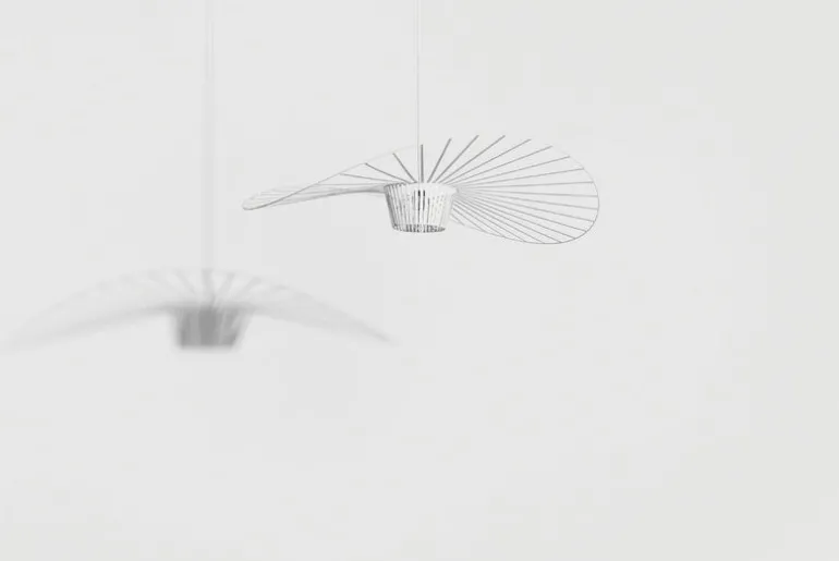 Petite Friture Vertigo pendellampa, 110 cm, vit