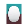 Petite Friture Wander spegel, 40 x 55 cm, lila - brunröd