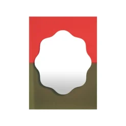 Petite Friture Wander spegel, 40 x 55 cm, cinnober - kaki