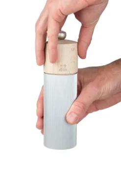 Peugeot Line Natural saltkvarn, 18 cm, trä - aluminium