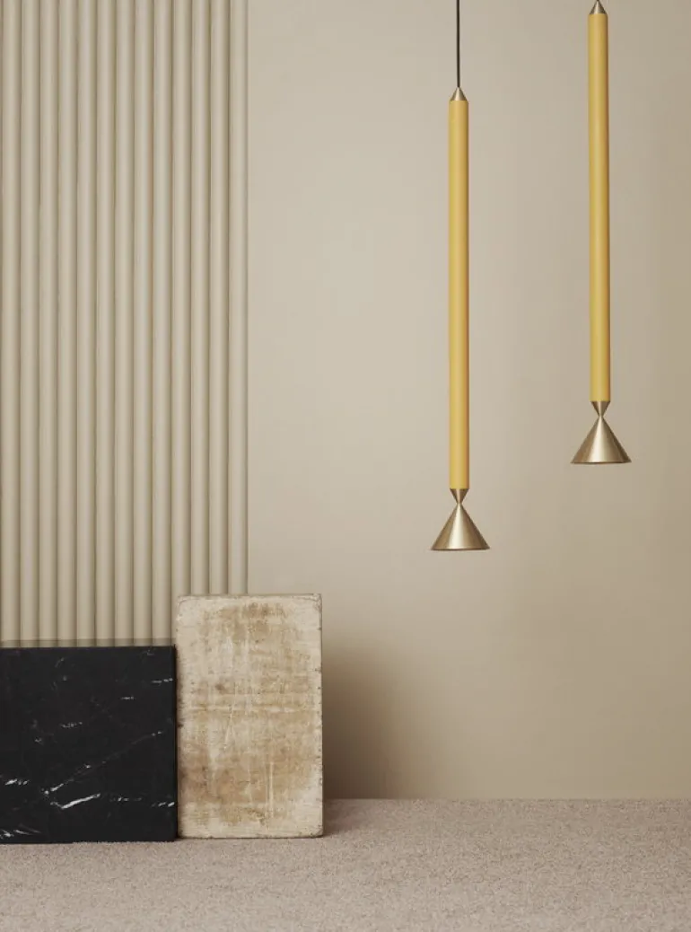 Pholc Apollo 79 pendellampa, honey gold - polerad mässing