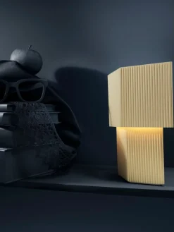 Pholc Romb Mini bordslampa, vanilj