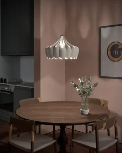 Pilke Lights Pioni liten pendellampa, vit