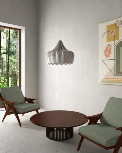 Pilke Lights Pioni stor pendellampa, vit