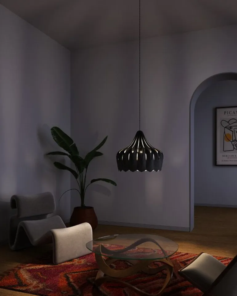 Pilke Lights Pioni stor pendellampa, svart