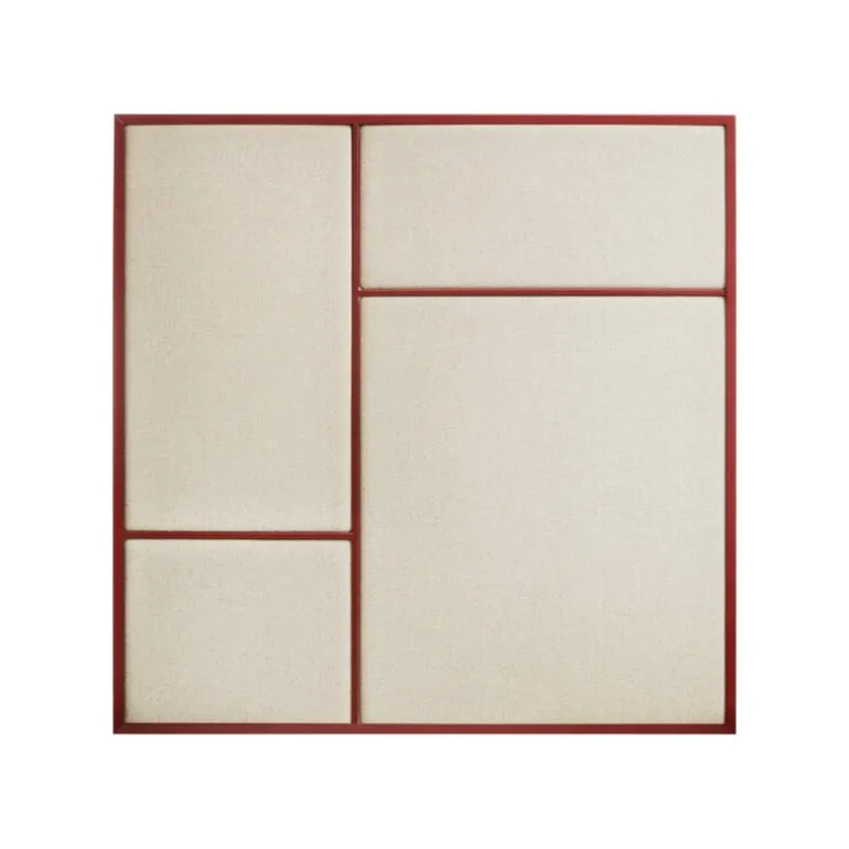 PLEASE WAIT to be SEATED Nouveau Pin tavla, medium, baskiskt röd - naturlig kanvas