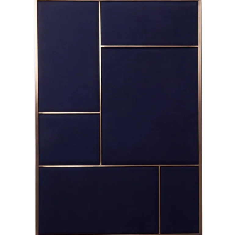 PLEASE WAIT to be SEATED Nouveau Pin anslagstavla, stor, mässing - blå