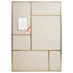 PLEASE WAIT to be SEATED Nouveau Pin tavla, stor, mässing - naturlig kanvas