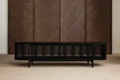 Poiat Bastone lågt sideboard med dörrar, svart