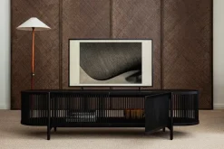 Poiat Bastone lågt sideboard med dörrar, svart