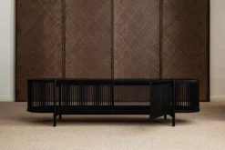 Poiat Bastone lågt sideboard med dörrar, svart