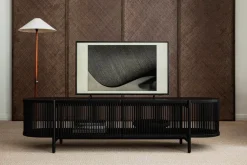 Poiat Bastone lågt sideboard med dörrar, svart