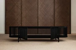 Poiat Bastone lågt sideboard med dörrar, svart