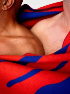 Raawii Brush filt, blå - röd