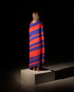 Raawii Brush filt, blå - röd