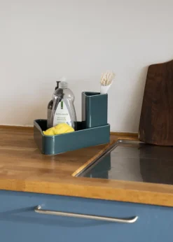 Raawii Canvas vas, liten, påfågelblå