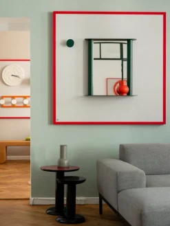 Raawii Coffee Thing, sidobord, vinröd - svart