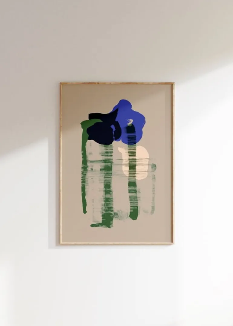 Reeta Ek Three Flowers konsttryck