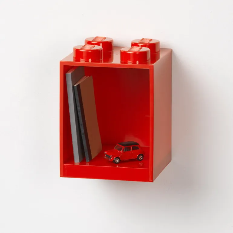 Room Copenhagen Lego Brick Shelf 4, ljusröd