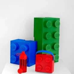 Room Copenhagen Lego dricksflaska, transparent, röd