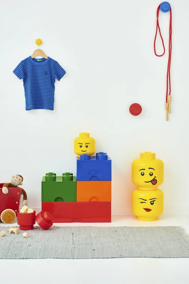Room Copenhagen Lego klädhängare, 3-pack, röd - blå - gul