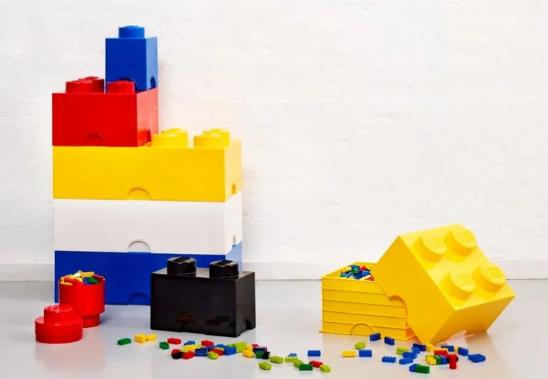 Room Copenhagen Lego Storage Brick 1 rund, röd