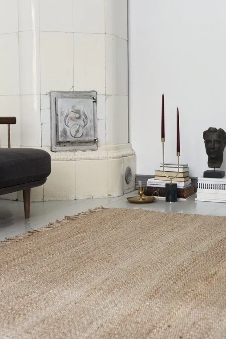 Roots Living Fringe Hemp matta, naturfärgad