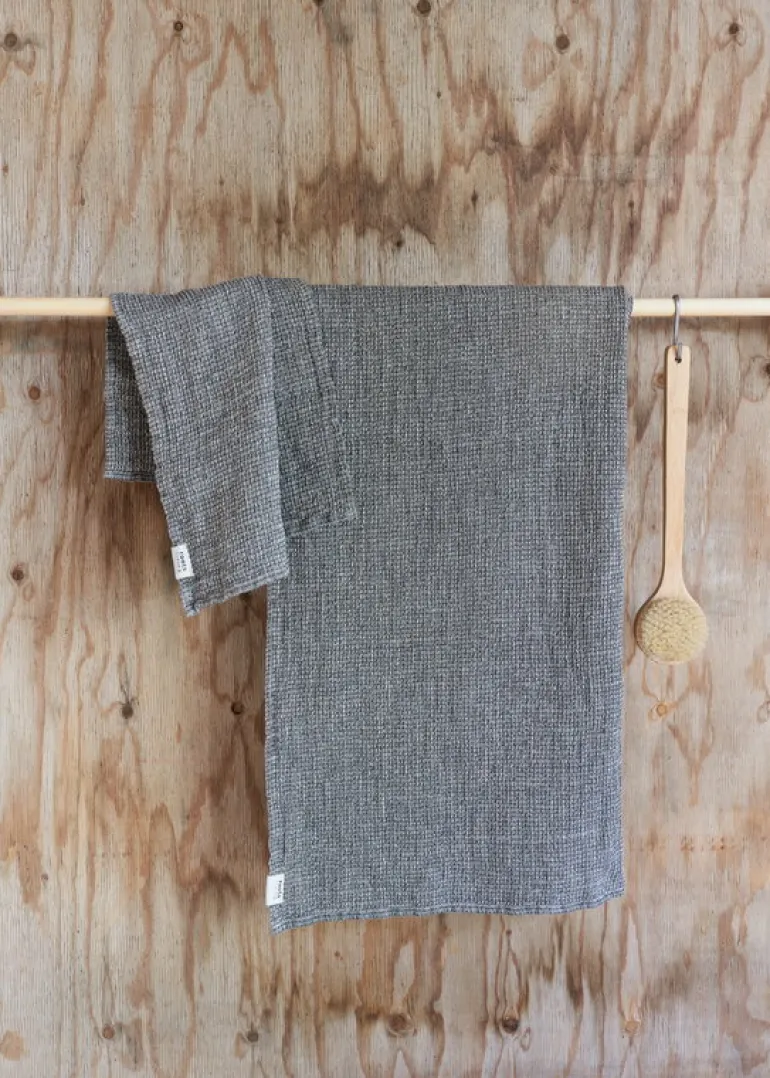 Roots Living Waffle badlakan, 85 x 160 cm, träkol