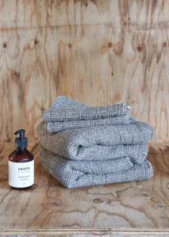 Roots Living Waffle badlakan, 85 x 160 cm, träkol