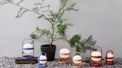 Rosendahl Soft Spot Solar Circular bärbar bordslampa, 25 cm, terrakotta