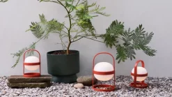 Rosendahl Soft Spot Solar Circular bärbar bordslampa, 18,5 cm, terrakotta