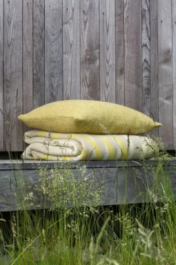 Røros Tweed Bislett filt, 200 x 135 cm, lemon tart