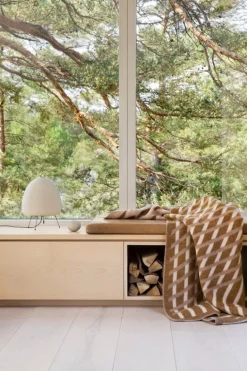 Røros Tweed Bislett filt, 200 x 135 cm, cappuccino