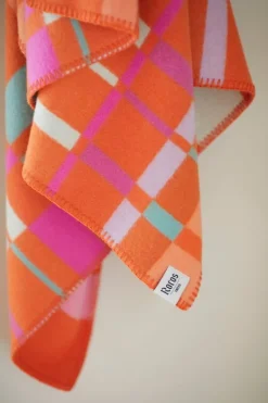 Røros Tweed City pläd, 135 x 200 cm, orange