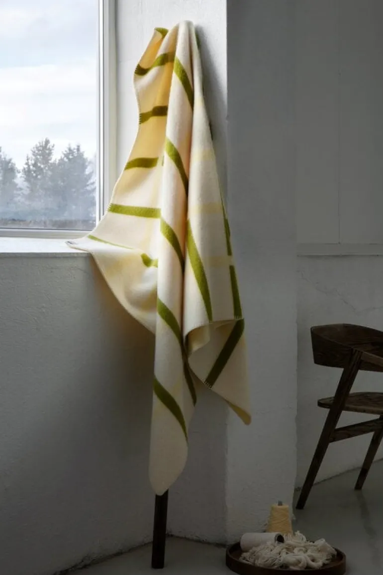 Røros Tweed Knut pläd, 135 x 200 cm, lime