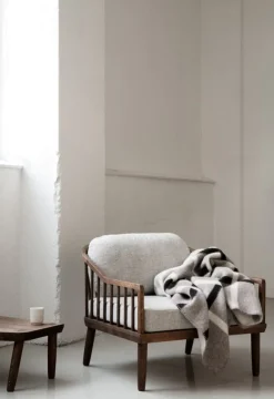 Røros Tweed Knut pläd, 135 x 200 cm, duvgrå