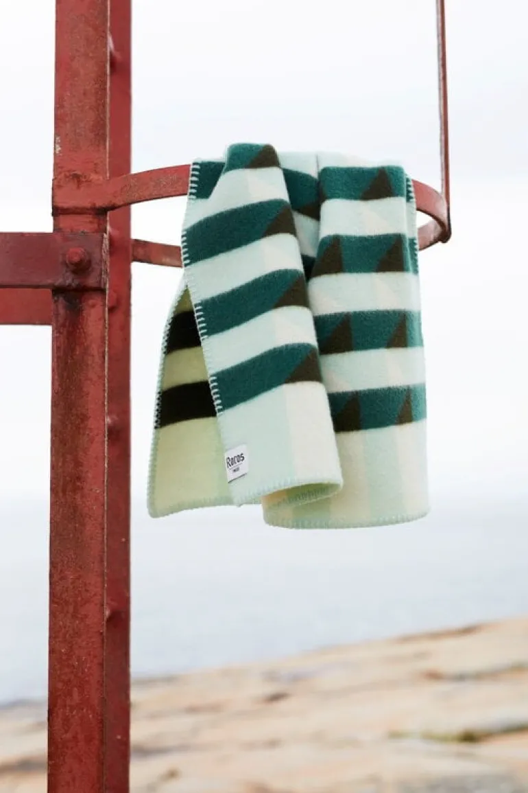 Røros Tweed Kvam filt, 135 x 200 cm, grön