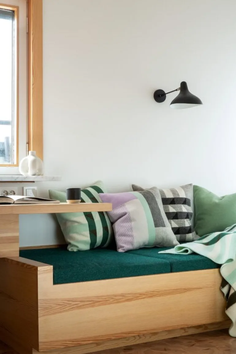 Røros Tweed Kvam filt, 135 x 200 cm, grön