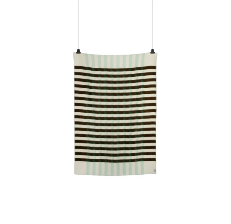 Røros Tweed Kvam filt, 135 x 200 cm, grön