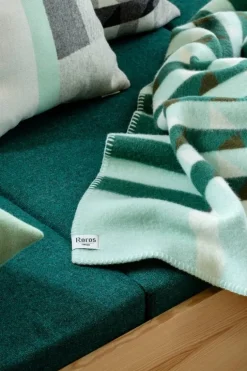 Røros Tweed Kvam filt, 135 x 200 cm, grön