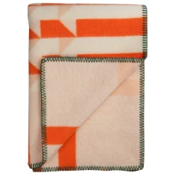 Røros Tweed Kvam filt, 135 x 200 cm, orange