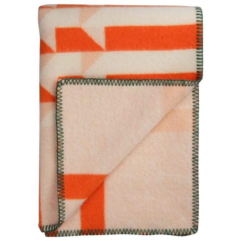 Røros Tweed Kvam filt, 135 x 200 cm, orange