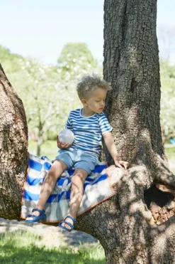 Røros Tweed Kvam filt, 135 x 200 cm, blå