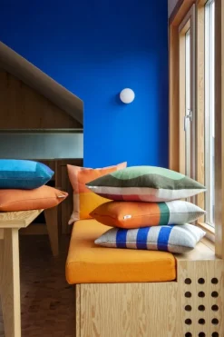 Røros Tweed Kvam kudde, 50 x 50 cm, blå