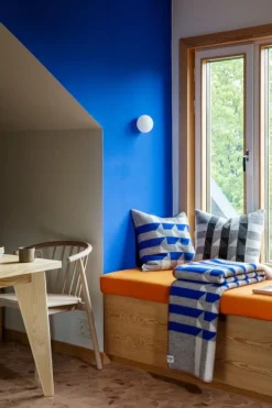 Røros Tweed Kvam kudde, 50 x 50 cm, blå