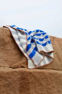 Røros Tweed Kvam pläd, 100 x 135 cm, blå