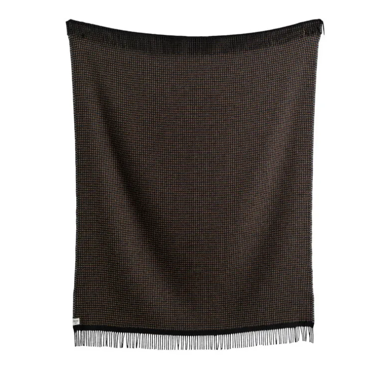 Røros Tweed Lofoten filt, 210 x 150 cm, blå - brun