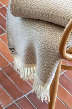 Røros Tweed Mello filt, 150 x 210 cm, varmgrå